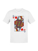Queen of Hearts Playing Card Men's T-shirt