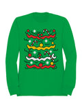 Festive Candy Cane Pattern Men's Sweatshirt