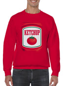 Ketchup Label with Tomato Men's Sweatshirt