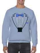 Classic Blue Bow Tie Tux Men's Sweatshirt