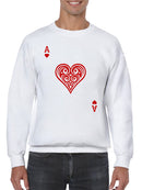 Ace of Hearts Tribal Art Men's Sweatshirt