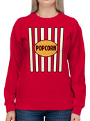 Popcorn Box Striped Women's Sweatshirt