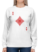 Intricate Ace of Diamonds Art Women's Sweatshirt
