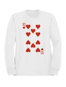 Ten of Hearts Playing Card Women's Sweatshirt