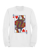 Queen of Hearts Playing Card Women's Sweatshirt
