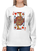 Jack of Hearts Playing Card Art Women's Sweatshirt