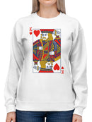 King of Hearts Vibrant Women's Sweatshirt
