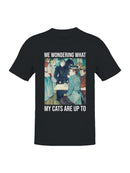 Victorian Cat-Related Humor Art Men's T-shirt