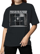 Working from Home Vampire Humor Women's T-shirt