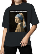 Girl with a Dad Joke Earring Women's T-shirt