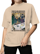 Wine Tasting Humor - Free Drinks Women's T-shirt