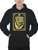 Tarot Card Style Pizza Slice Men's Hoodie