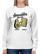 Avocuddles for All: Cute Avocado Women's Sweatshirt