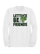 Lettuce Be Friends Cartoon Art Women's Sweatshirt