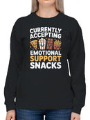 Emotional Support Snack Squad Women's Sweatshirt