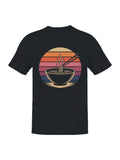 Retro Sunset Ramen Bowl Art Men's T-shirt
