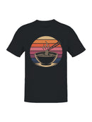 Retro Sunset Ramen Bowl Art Men's T-shirt