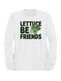 Lettuce Be Friends Cartoon Art Men's Sweatshirt