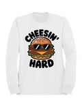 Cheesin' Hard Burger Fun Men's Sweatshirt