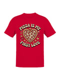 Heart-Shaped Pizza Love Men's T-shirt