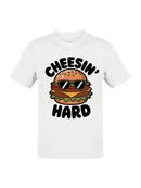 Cheesin' Hard Burger Fun Men's T-shirt