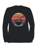 Retro Sunset Ramen Bowl Art Men's Sweatshirt