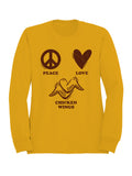 Peace Love Chicken Wings Men's Sweatshirt