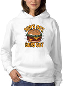 Sun's Out, Buns Out Burger Fun Women's Hoodie
