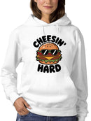Cheesin' Hard Burger Fun Women's Hoodie