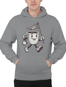 Energetic Caffeine Cup Character Men's Hoodie