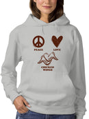 Peace Love Chicken Wings Women's Hoodie
