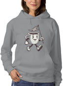 Energetic Caffeine Cup Character Women's Hoodie