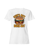 Sun's Out, Buns Out Burger Fun Women's T-shirt