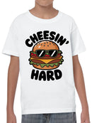 Cheesin' Hard Burger Fun Youth's T-shirt