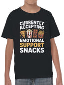 Emotional Support Snack Squad Youth's T-shirt