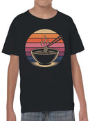 Retro Sunset Ramen Bowl Art Youth's T-shirt