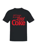 Officially Licensed Diet Coke All I Want is Diet Coke Men's T-shirt