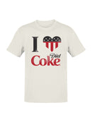 Officially Licensed Diet Coke Patriotic I Love Diet Coke Men's T-shirt