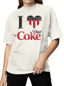 Officially Licensed Diet Coke Patriotic I Love Diet Coke Women's T-shirt