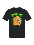Officially Licensed Sad Nuggie Cute Cartoon Cookie with "Bite Me Men's T-shirt