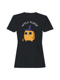 Officially Licensed Sad Nuggie Cute Wizard with Broomstick Women's T-shirt