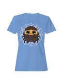 Officially Licensed Sad Nuggie Adorable Kawaii Spider on Web Women's T-shirt