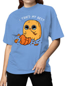Officially Licensed Sad Nuggie Sad Pumpkin Carving Fail Women's T-shirt