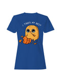Officially Licensed Sad Nuggie Sad Pumpkin Carving Fail Women's T-shirt