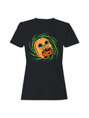 Officially Licensed Sad Nuggie Cute Halloween Ghost with Candy Women's T-shirt
