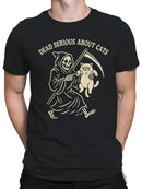 Grim Reaper Cat Lover Design Men's T-shirt