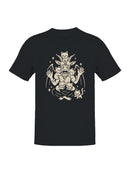 Baphomet with Cute Cats Illustration Men's T-shirt
