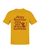 Curious Cat Mischief Quote Men's T-shirt