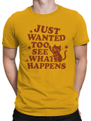 Curious Cat Mischief Quote Men's T-shirt
