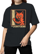 The Scratching Cat Design Women's T-shirt
